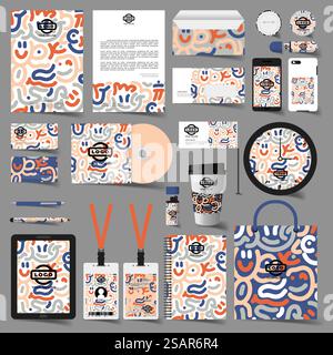 Stationery design set in vector format Stock Vector