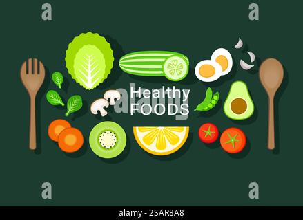 Natural food collection vector Stock Vector Image & Art - Alamy