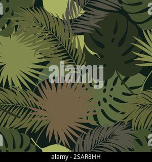 vector jungle camouflage pattern Stock Vector