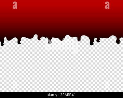 Halloween frame with red blood dripping background. Vector illustration ...