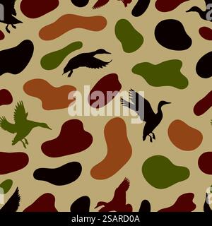 duck hunter camouflage Stock Vector