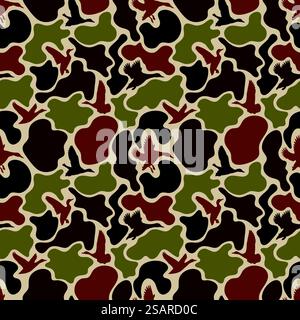 duck hunter camouflage Stock Vector