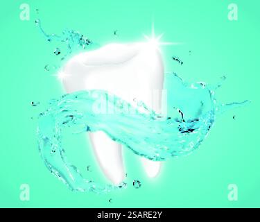 3d illustration of human tooth Stock Vector