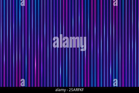 Red and blue perspective vertical glowing neon light on dark blue background. Modern futuristic template design. Abstract glowing laser lines pattern, Ultraviolet, Cyan vibrant colors. EPS10 vector Stock Vector
