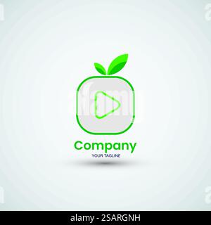 Creative media television logo design Stock Vector