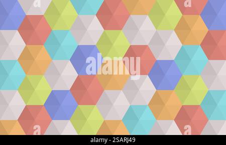 Hexagonal shape pattern background, vector illustrator Stock Vector
