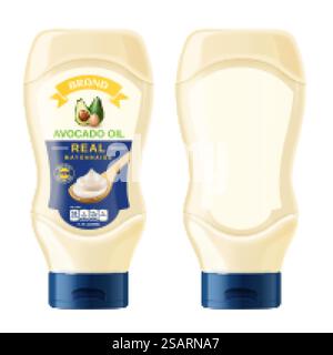 Mayonnaise bottle set Stock Vector