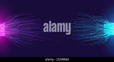 Abstract big data background. Chaotic network nodes, comparing of two databases and analysts charts with lines connected to dots vector concept illustration of chaotic data science. Abstract big data background. Chaotic network nodes, comparing of two databases and analysts charts with lines connected to dots vector concept illustration Stock Vector
