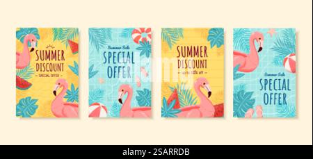 Summer sale brochure template Stock Vector