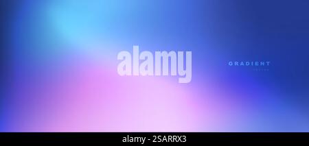 Abstract Blurred Colorful Background. Multicolored gradient mesh with blue, purple and pink shade. Vector cover template for banner, poster, flyer Stock Vector