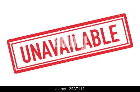 Grunge rubber stamp with text Unavailable. Vector illustration Stock Vector
