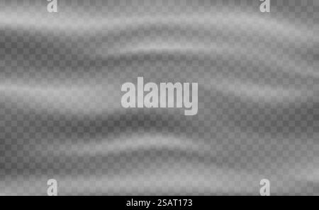 Plastic wrap texture. Stretched polyethylene cover. Transparent wrinkled surface. Vector background EPS10 Stock Vector