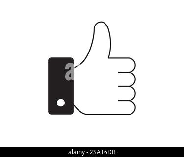 Like button hand icon vector Stock Vector