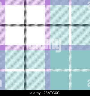 Soft warm plaid baby color seamless pattern fabric texture. Vector illustration. Flat design. EPS10.. Soft warm plaid baby color seamless pattern fabric texture Stock Vector