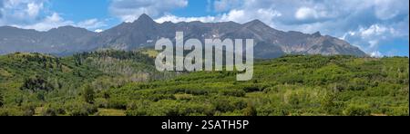 A scenic view of the Mount Sneffles Range in Colorado, showcasing its ...