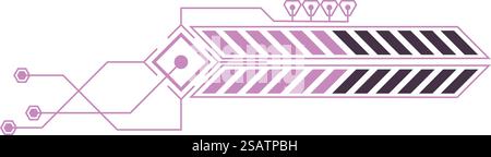 Futuristic hud element. Title callout digital ui isolated on white background. Futuristic hud element. Title callout digital ui Stock Vector