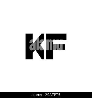 Trendy letter K and F, KF logo design template. Minimal monogram initial based logotype for company identity. Stock Vector