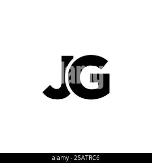 Trendy letter J and G, JG logo design template. Minimal monogram initial based logotype for company identity. Stock Vector