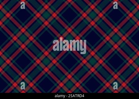 Tartan plaid background, diagonal check seamless pattern. Vector fabric texture for textile print, wrapping paper, gift card, wallpaper flat design.. Tartan plaid background, diagonal check seamless pattern. Vector fabric texture for textile print, wrapping paper, gift card, wallpaper. Stock Vector