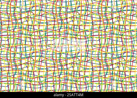 Intricate colored wires seamless pattern. Vector illustration.. Intricate colored wires seamless pattern Stock Vector