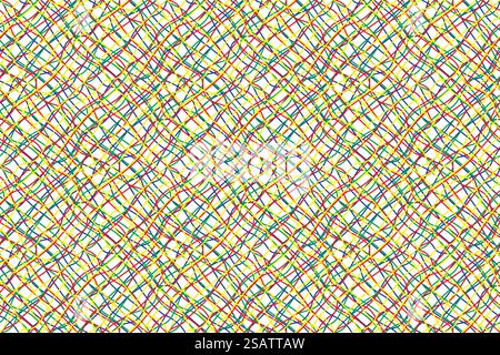 Intricate colored wires seamless pattern. Vector illustration.. Intricate colored wires seamless pattern Stock Vector