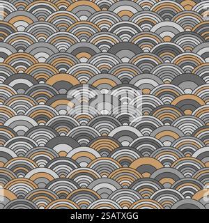 Chinese cloud or river seamless pattern vector. Traditional Asian background witrh abstract design. Stock Vector