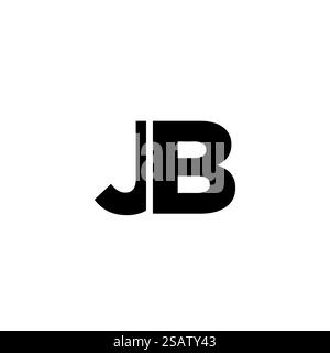 Trendy letter J and B, JB logo design template. Minimal monogram initial based logotype for company identity. Stock Vector