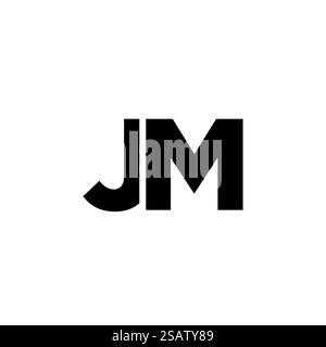 Trendy letter J and M, JM logo design template. Minimal monogram initial based logotype for company identity. Stock Vector