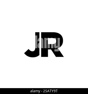 Trendy letter J and R, JR logo design template. Minimal monogram initial based logotype for company identity. Stock Vector