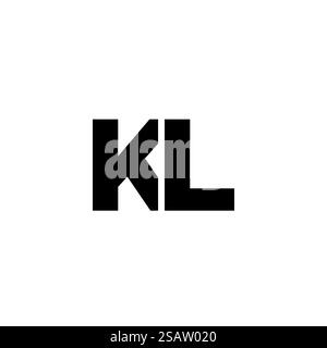 Trendy letter K and L, KL logo design template. Minimal monogram initial based logotype for company identity. Stock Vector