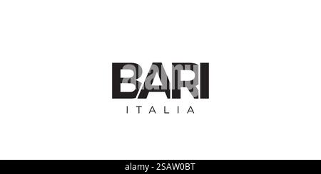 Bari in the Italia emblem for print and web. Design features geometric ...
