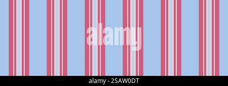 Selection vector fabric texture, elegance stripe lines textile. Present seamless vertical background pattern in white and red color. Stock Vector
