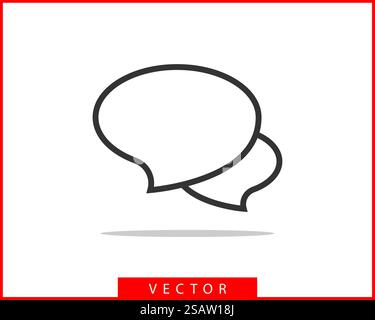 Talk bubble speech icon. Blank empty bubbles vector design elements. Chat on line symbol template. Dialogue balloon sticker silhouette. Stock Vector