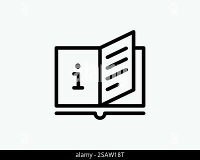 Guide icon vector, user manual. Service information document, instruction. Stock Vector