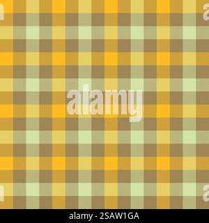 Yellow beige check tablecloth seamless pattern. Vector illustration. EPS 10.. Yellow beige check tablecloth seamless pattern Stock Vector