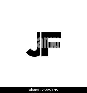 Trendy letter J and F, JF logo design template. Minimal monogram initial based logotype for company identity. Stock Vector