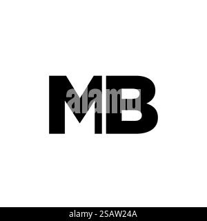 Trendy letter M and B, MB logo design template. Minimal monogram initial based logotype for company identity. Stock Vector