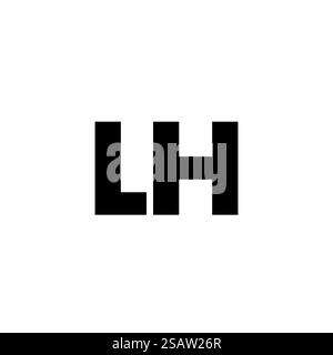 Trendy letter L and H, LH logo design template. Minimal monogram initial based logotype for company identity. Stock Vector
