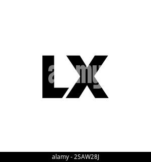 Trendy letter L and X, LX logo design template. Minimal monogram initial based logotype for company identity. Stock Vector