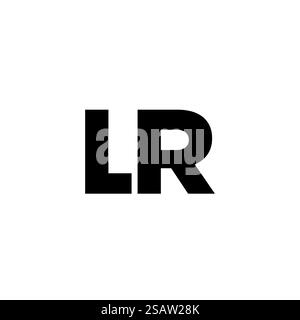 Trendy letter L and R, LR logo design template. Minimal monogram initial based logotype for company identity. Stock Vector