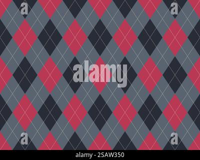 Argyle pattern seamless. Fabric texture background. Classic argill vector ornament. Stock Vector