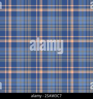 Check plaid seamless pattern. Vector background of textile ornament. Flat fabric design. Tartan.. Plaid seamless pattern. Vector background of textile ornament. Flat fabric design. Stock Vector