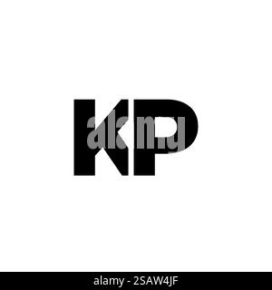 Trendy letter K and P, KP logo design template. Minimal monogram initial based logotype for company identity. Stock Vector