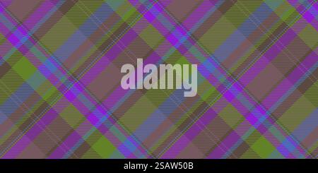 Kilt textile check tartan, masculine seamless plaid background. Greeting card pattern fabric texture vector in pastel and orange color. Stock Vector