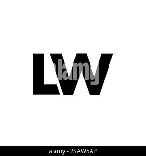 Trendy letter L and W, LW logo design template. Minimal monogram initial based logotype for company identity. Stock Vector