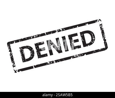 Denied sign sticker. Stamp vector texture. Denied sign sticker. Stamp vector texture. Stock Vector