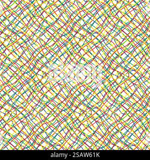 Intricate colored wires seamless pattern. Vector illustration Stock ...