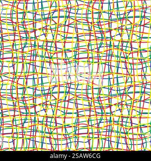 Intricate colored wires seamless pattern. Vector illustration.. Intricate colored wires seamless pattern Stock Vector