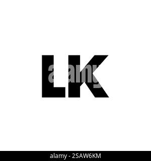 Trendy letter L and K, LK logo design template. Minimal monogram initial based logotype for company identity. Stock Vector