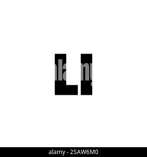 Trendy letter L and I, LI logo design template. Minimal monogram initial based logotype for company identity. Stock Vector